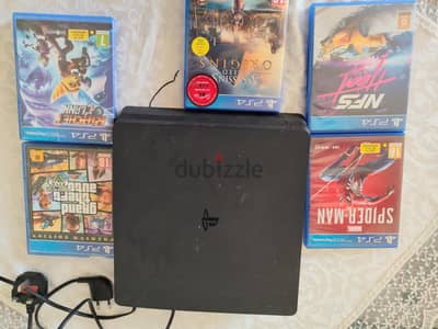 Ps4 slim 500gb معاه ٥ العاب