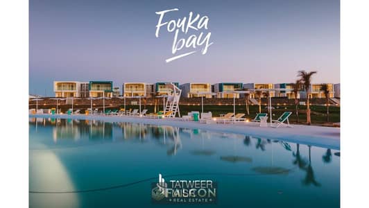 with 5% down payment chalet for sale double view fully finished ultra super luxe in Fouka Bay, Ras El Hekma, North Coast.