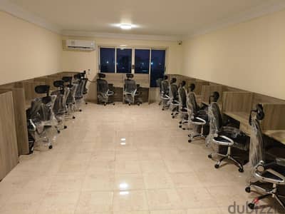 خلية عمل- ورك ستيشن خشب mdfاسباني- اثاث مكتبي- work station-partiton