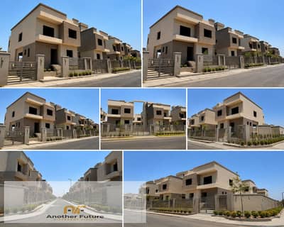villa ready to move located opposite the waslet Dahshur next to Beverly Hills and Emaar
