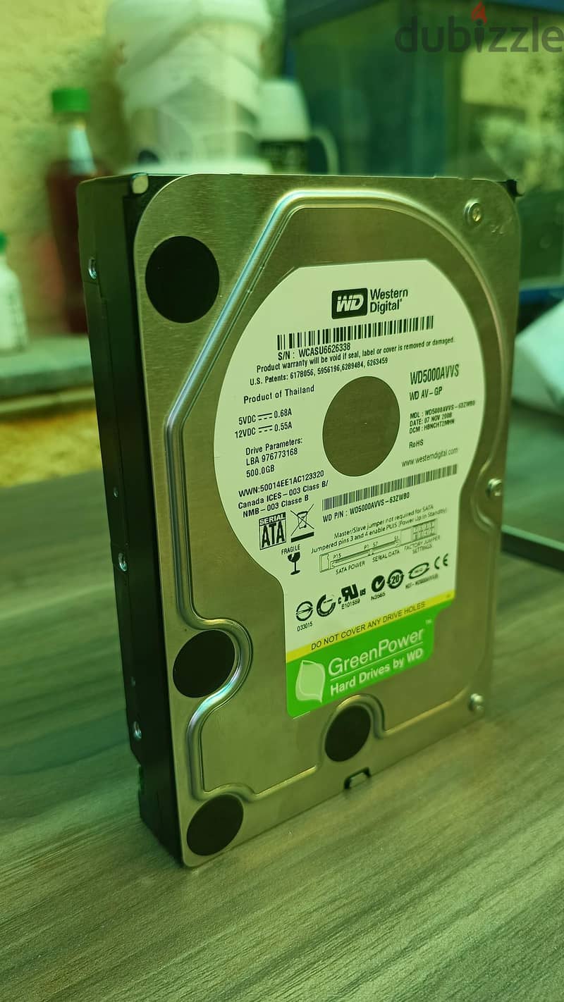 hard 500gb western digital 3