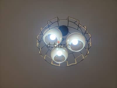 6 Matching Modern Crystal & Glass Globe Chandeliers