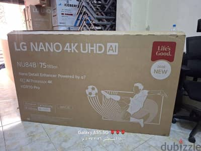 شاشة ال جي  75بوصه نامو الشكل الجديد ل2026 75 بوصه نانو  الشكل الجديد