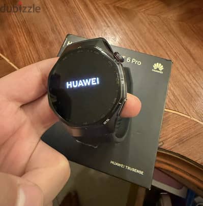 Huawei Watch GT 6 Pro 46mm Black | حالة ممتازة + العلبة والشاحن