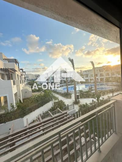 Townhouse for sale corner unit with pool view ready to move in at Riva Marassi North Coast Sidi Abdel Rahman near Marina and Amwaj