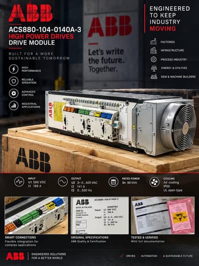 ABB ACS880-104-0140A-3 إنفرتر صناعي من ABB — وارد الجمارك المصرية