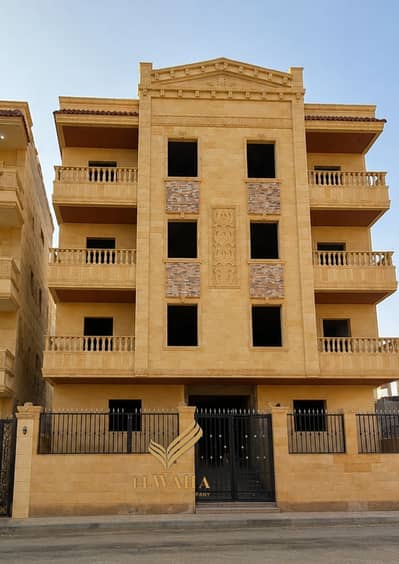 Apartment for sale in Badr City, the distinguished neighborhood on the green belt, direct access and the Suez Road, 160 sqm, half-finished, delivered with a meter unit.
