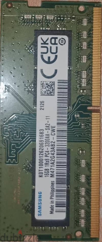 رامة لابتوب Samsung DDR4 بسعة 16GB