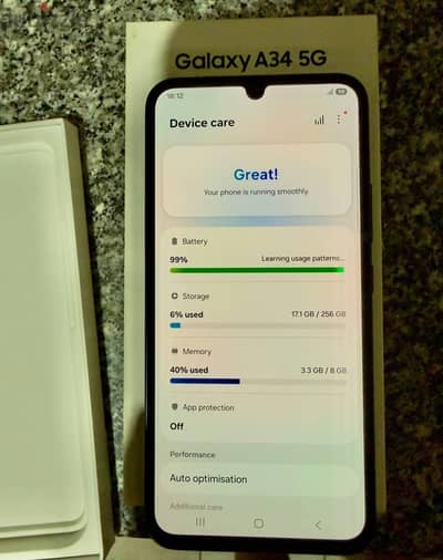 سامسونج a34 بحالة ممتازه 256gb