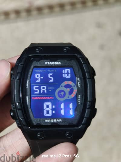 Pioama digital watch Black