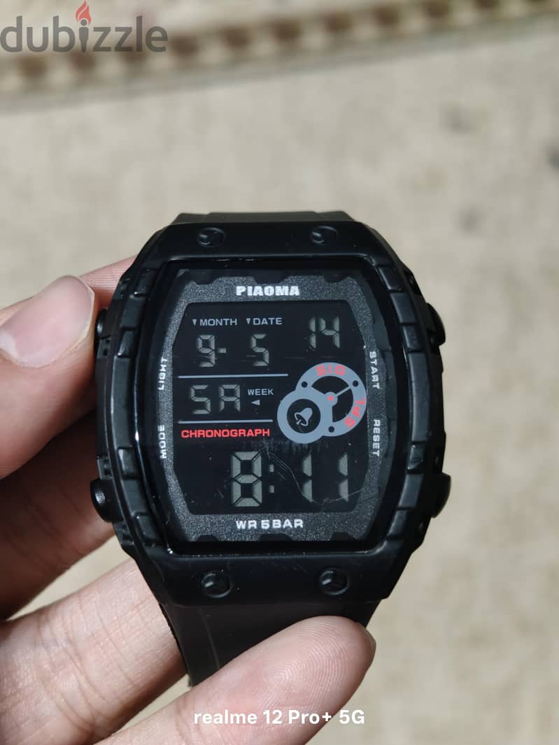 Pioama digital watch Black 1