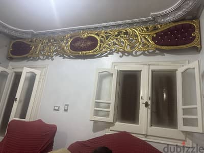 ٣ بلتكانة ستائر مذهبة للبيع بدون القماش