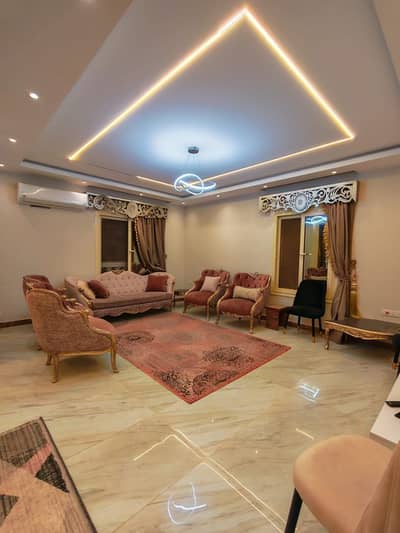 Furnished apartment for rent in Zayed Heights, Sheikh Zayed; features modern finishing and furnishings, a prime location, and a wonderful view.