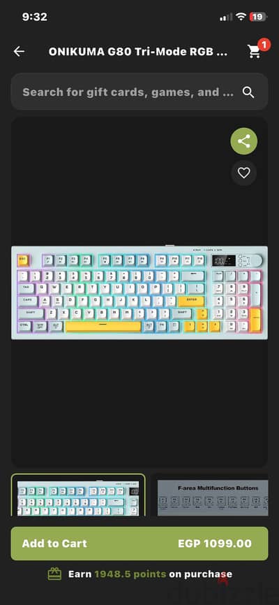 كيبورد onikuma g80
