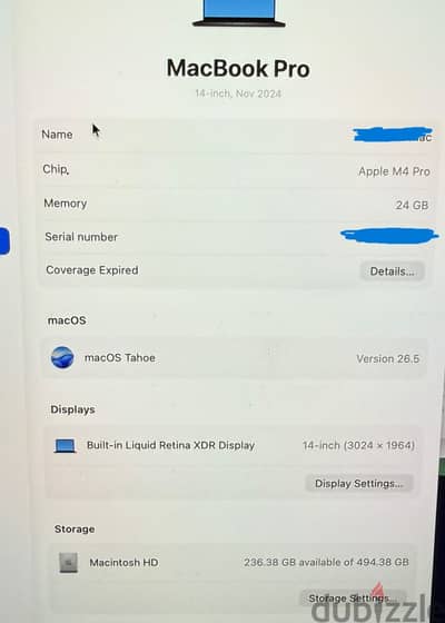 Macbook pro m4 pro - LIKE NEW 100% BT