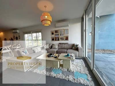 140 sqm Fully Finished Chalet with Air Conditioners and Kitchen Direct Lagoon View in Ras El Hekma North Coast.