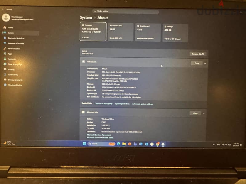 MSI Thin GF63 12UC – Gaming Laptop 4