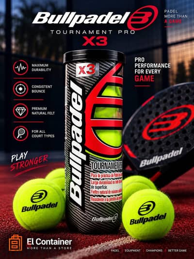 كرات بادل Bullpadel Tournament Pro X3