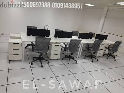 خلية عمل- ورك ستيشن خشب mdfاسباني- اثاث مكتبي-work station- partiton
