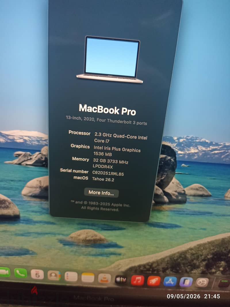 MacBook pro 2020 5