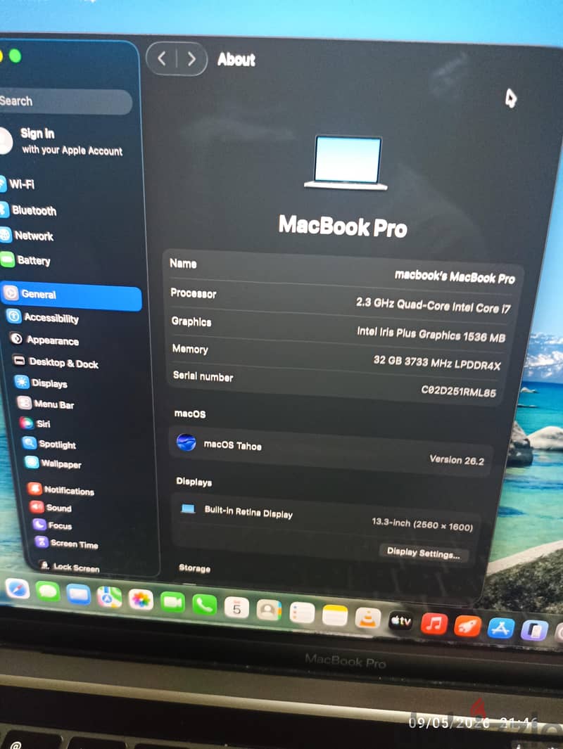 MacBook pro 2020 6