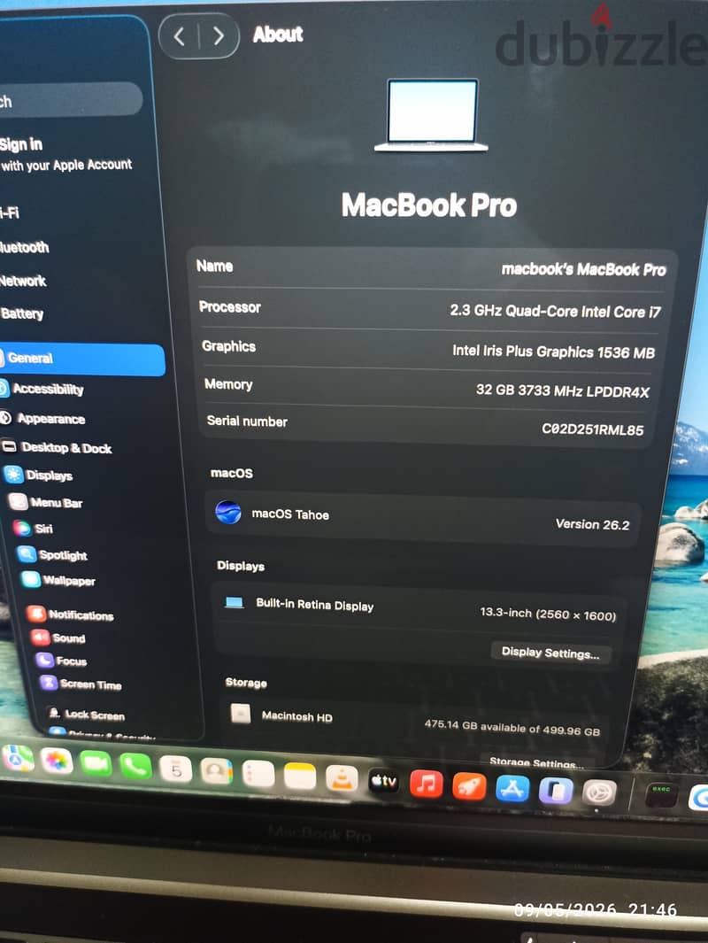 MacBook pro 2020 7