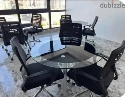 ترابيزة اجتماعات زجاجية للبيع