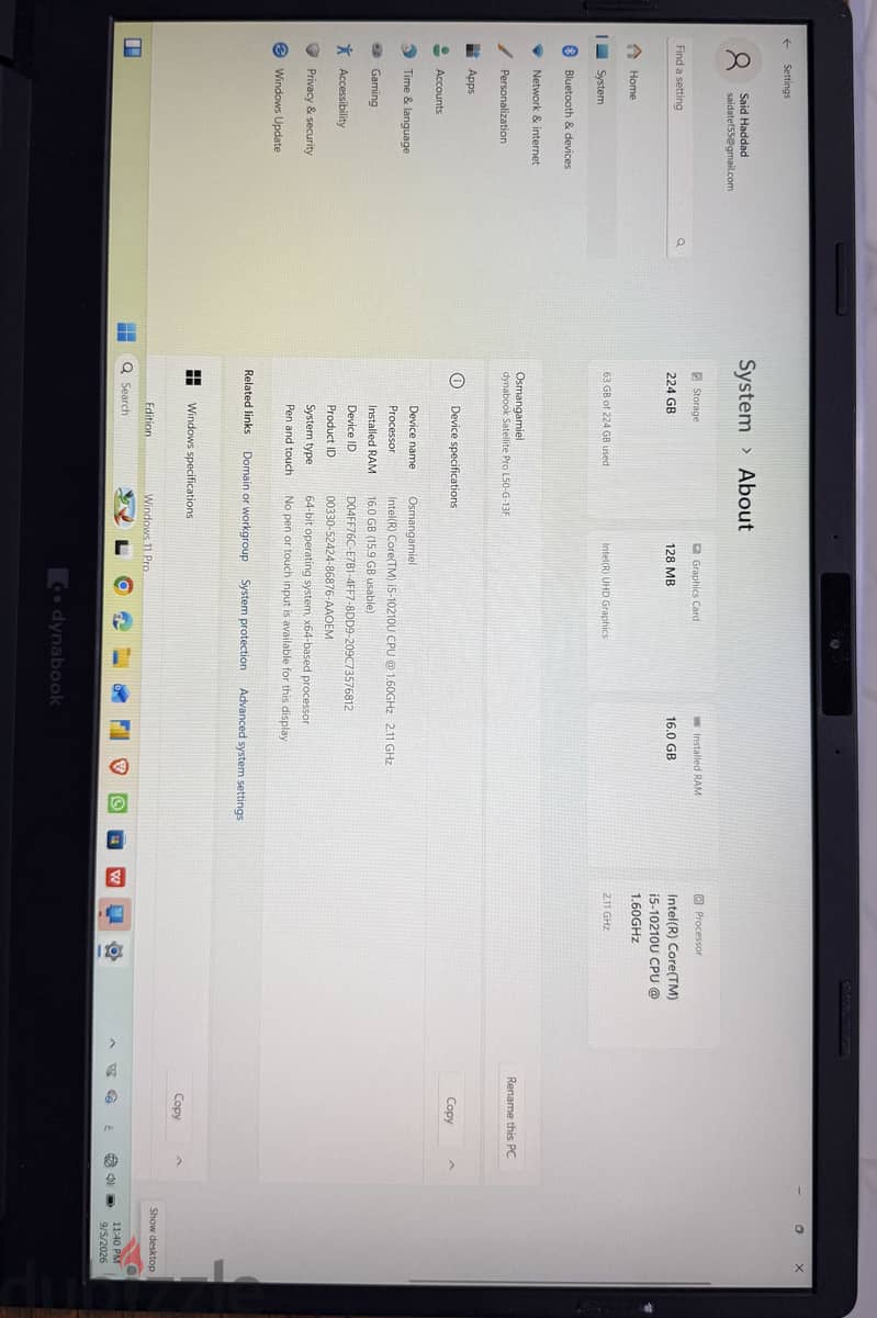 Dynabook Satellite Pro 10