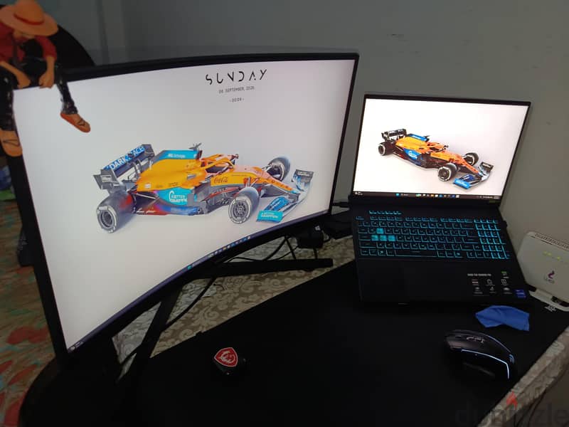 f16 gaming laptop+monitor 2k 165hz 1
