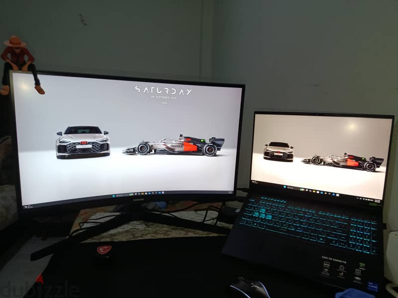 f16 gaming laptop+monitor 2k 165hz 11