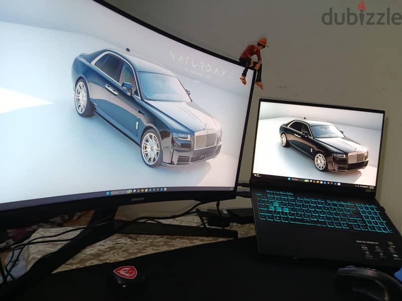 f16 gaming laptop+monitor 2k 165hz 19