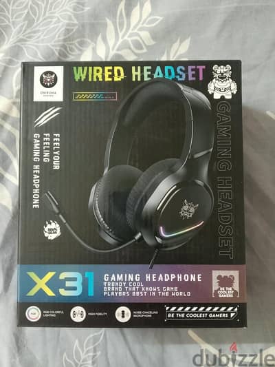 ONIKUMA X31 Gaming Headset with RGB Lighting & 50mm Stereo Sound