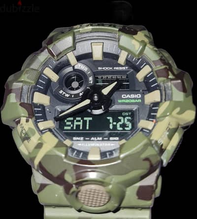 Casio G-Shock GA-700CM-3A Green Camo - ساعة كاسيو جي شوك أصلية