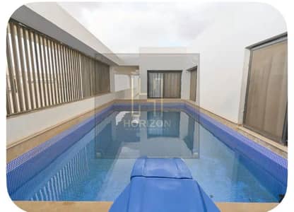 with best view Furnished Penthouse with pool 4rooms For Rent in Lake View Residence new cairo