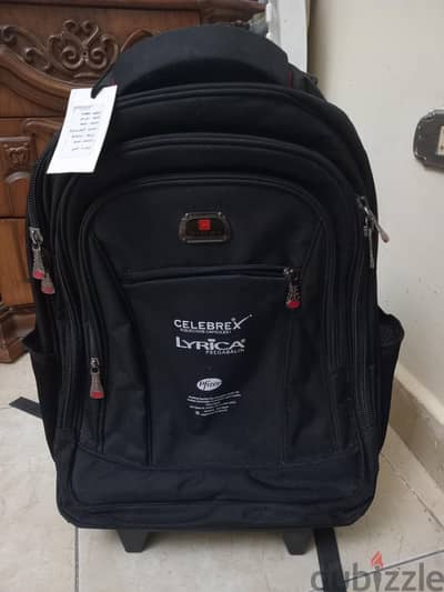 new school bag with rollers || شنطه جرار جديده