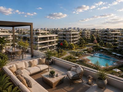 158m apartment in J West - Green Revolution - Sheikh Zayed - next to Hyper One and Mall of Arabia - 10% down payment and installments over 10 years
