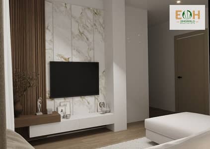 Book a 135 m² 3BR with a street view and green spaces