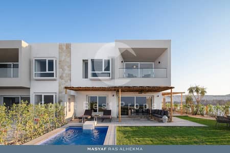 villa for sale, in masyaf ras elhikma fully finished direct lagoon 5 minutes from beach