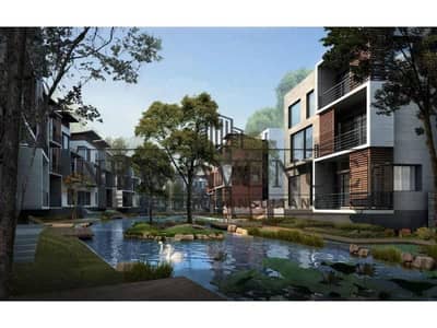 Apartment ground corner with garden very prime location and prime view in Blue tree compound