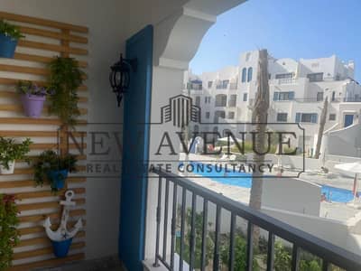 Fully Finished 2 Bedrooms chalet For Sale in Marassi Direct on swimming pool Greek Village North Coast