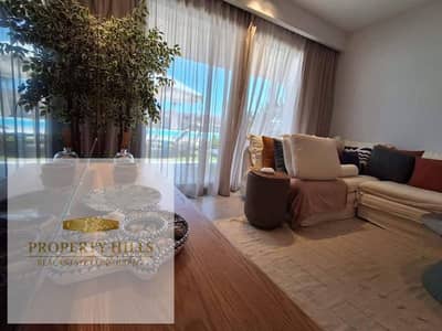 Ground Floor Chalet with Garden for Sale in AZHA North Coast    Fully finished with ACs and kitchen cabinets, ready for furnishing and immediate move-in in one of the most beautiful resorts on the North Coast.     Available with an easy 10-year installment