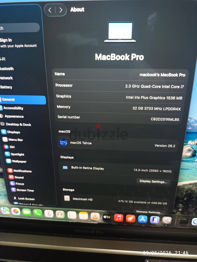 MacBook pro 2020 8