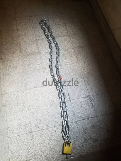 جنزير 3 متر وقفل جديد