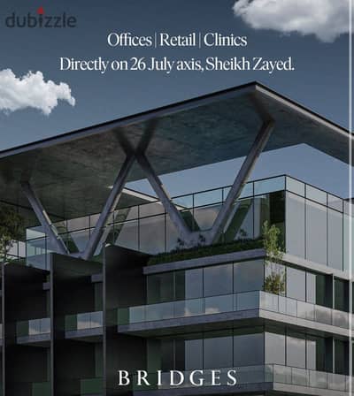 Medical clinic for sale in Bridges Sheikh Zayed -- in a strategic location directly on July 26 axis, one of the most important main axes in West Cairo.