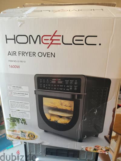 فرن و قلاية هوائية HomeElec 1600W وارد السعودية - جديد زيرو بالكرتونه