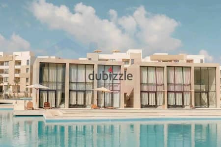 Chalet for sale, 80 sq m, North Coast - Seafront (Monthly installment: EGP 17,000 - Pool and landscape view)