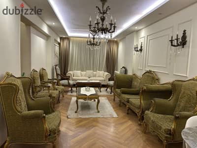 Apartment for sale in Heliopolis, off Hegaz Street, 160 sqm, super lux finishing, 2 bedrooms, reception, separate living room, facade, elevator, and l