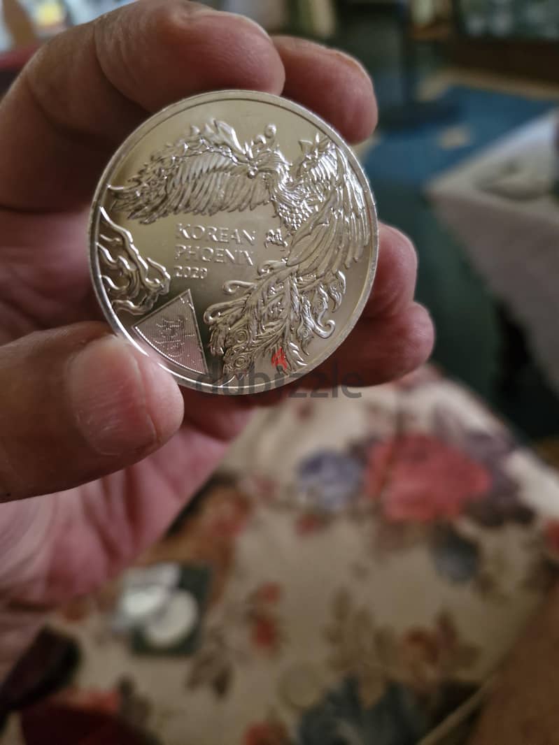 1 ounce pure silver SOUTH KOREAN PHOENIX 2