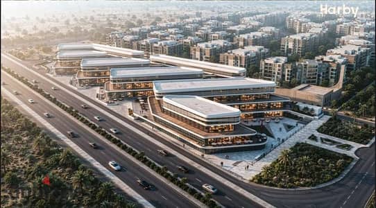 For Sale: 69m² office at Seven Complex Mall, directly on Zewail Road, opposite Zewail University. 10% down payment, installments up to 8 years.