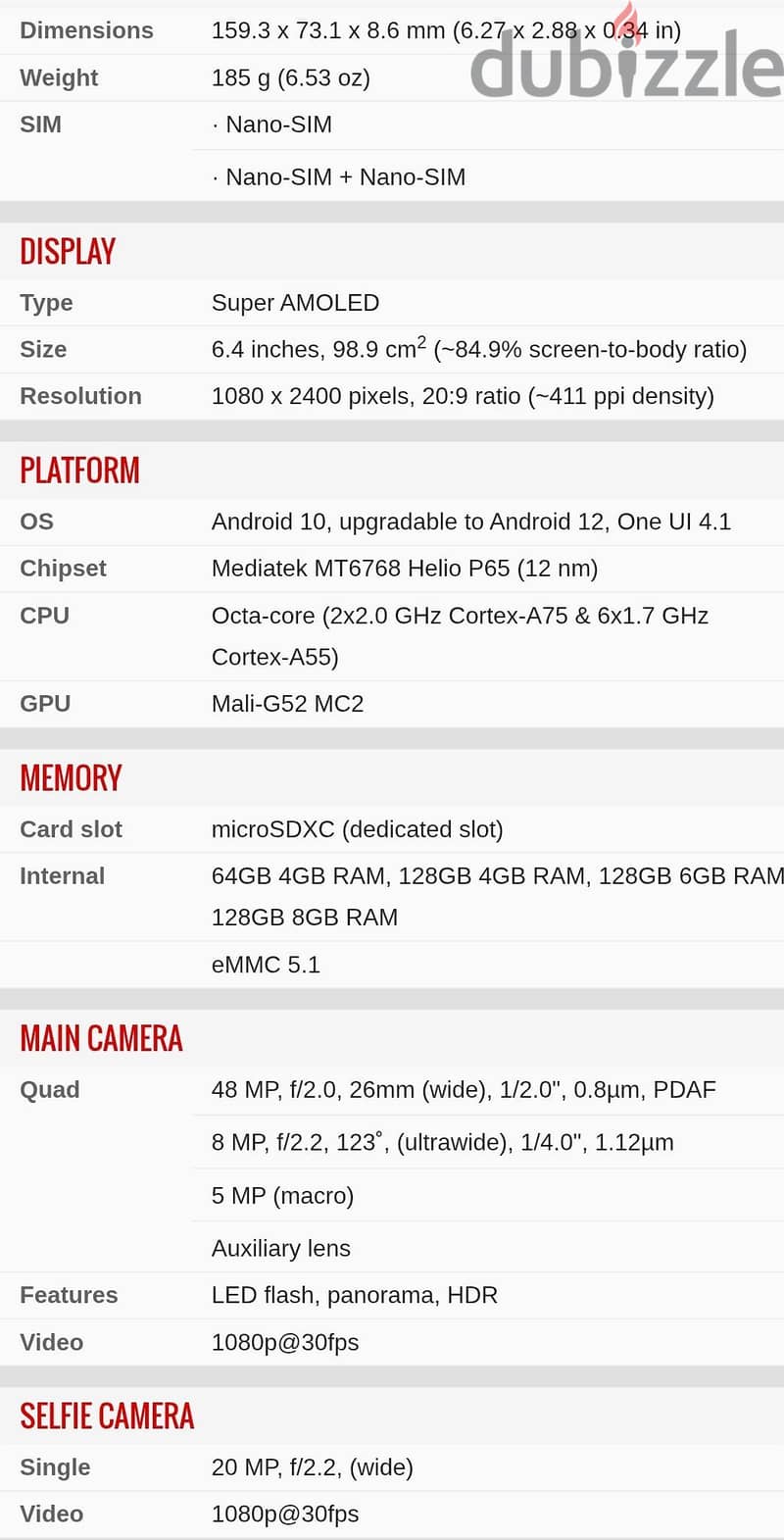 Samsung A31 8